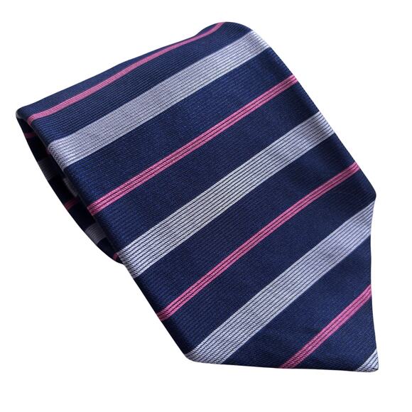Brooks Brothers Makers Handmade in USA Silk Repp Tie Striped Preppy Ivy League - Picture 1 of 3